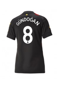Fotbalové Dres Manchester City Ilkay Gundogan #8 Dámské Venkovní Oblečení 2022-23 Krátký Rukáv